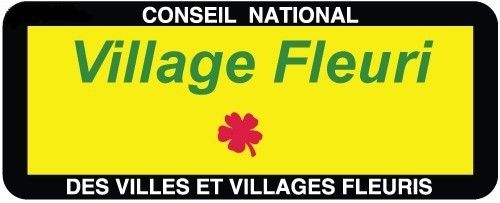 image du panneau village fleuri une fleur